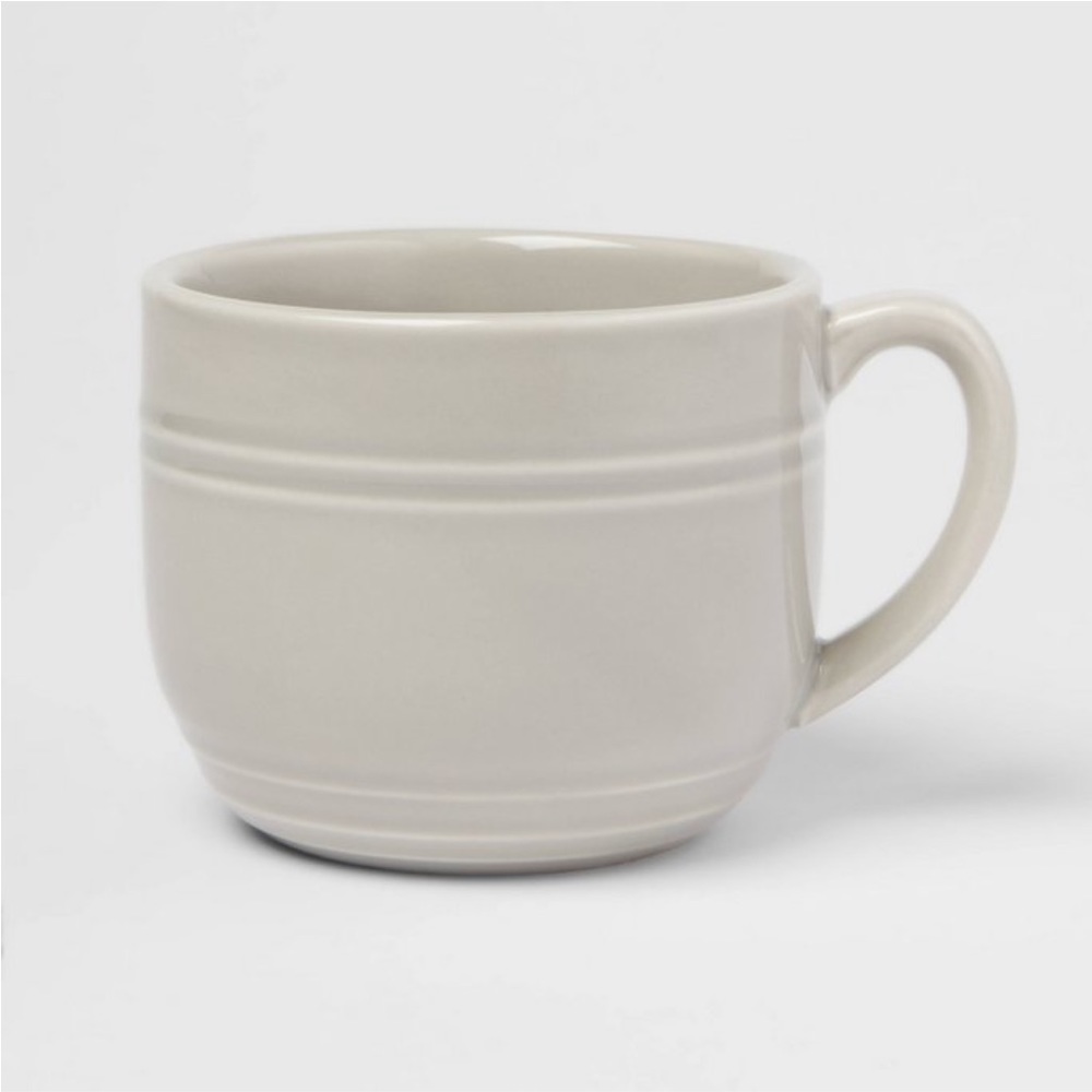 NWT Target Threshold Westfield 15oz Stoneware Mug in Grey